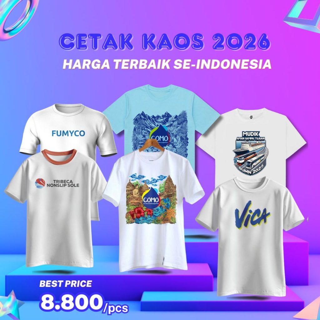 cetak kaos promosi kaos partai murah